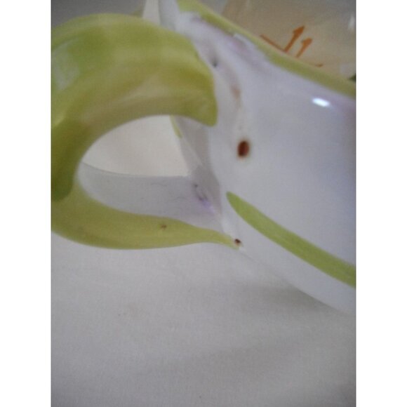 Set of 2 Vintage Italy Handpainted Floral Mug Handle Bowls Soup Coffee Cereal - Picture 6 of 6